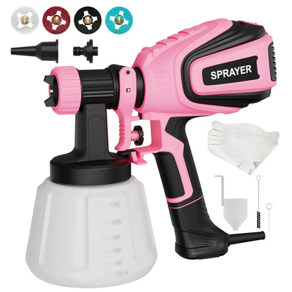 700W HVLP Paint Sprayer Kit with 4 Nozzles and 3 Spray Patterns